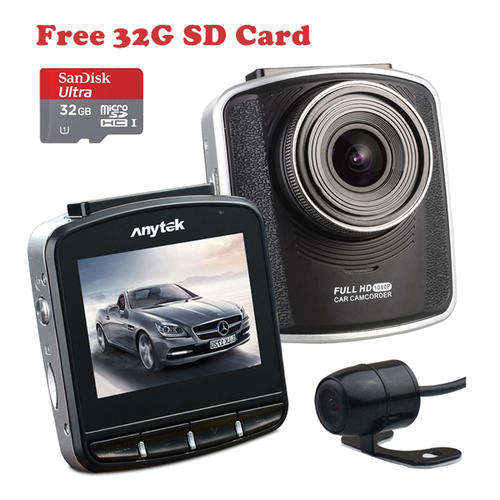 Anytek Car Dashboard Camera (Dual Lens)