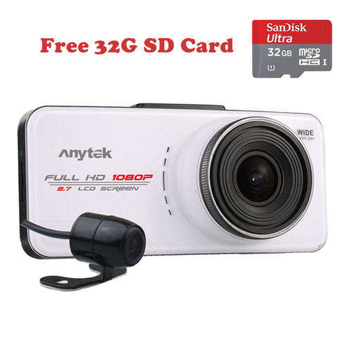 Anytek Car Dashboard Camera (Dual Lens)