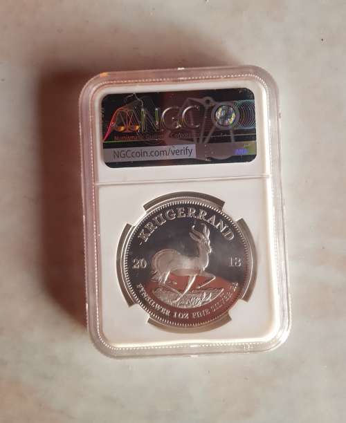 2018 S.Afria Silver 1R Silver Krugerrand PF 70 Ultra Cameo