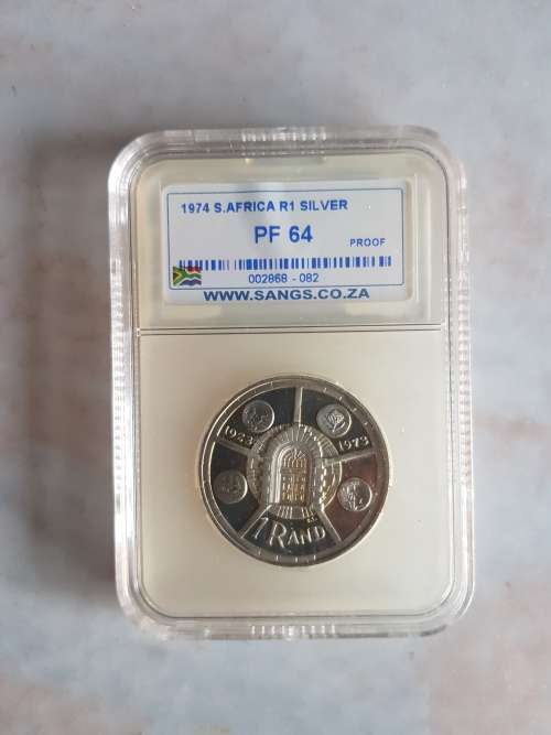 1974 S Africa R1 Silver PF 64