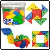 Plastic round triangle pieces 2.5L bucket (50pcs)