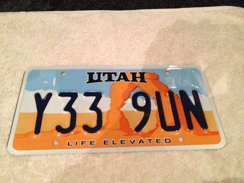 Number Plate USA - UTAH