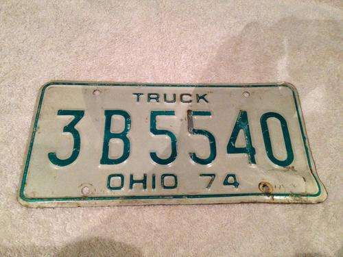 Number Plate USA - OHIO vintage 1974