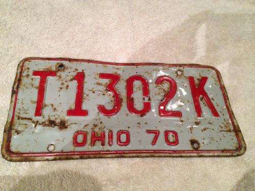 Number Plate USA - OHIO vintage 1970