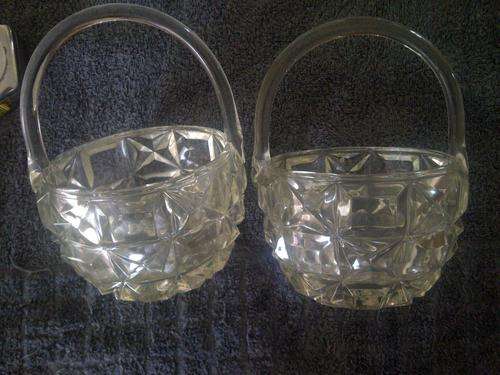 Set of 2 Glass baskets