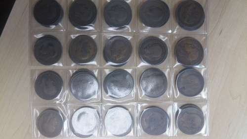 42 British Pennies