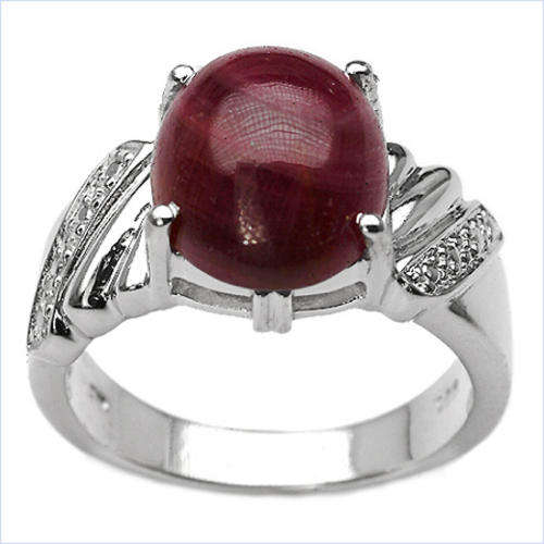 Bold 8.00CTW Genuine Ruby Oval .925 Sterling Silver Ring