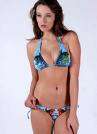 Funky blue bikini with Ed Hardy design