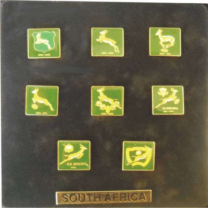 Springbok Centenary Lapel Pin set in presentation box