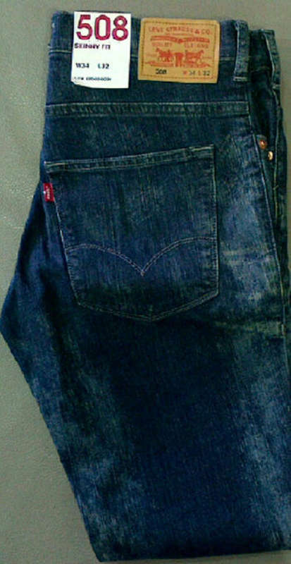 LEVI'S 508 SKINNY FIT W34 L32!!!!!NEW ON BOB