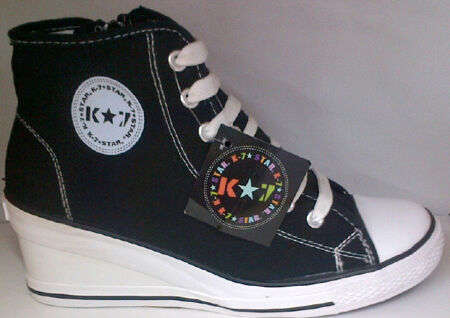 K7 WEDGE HEEL CANVAS TEKKIE!!!!!