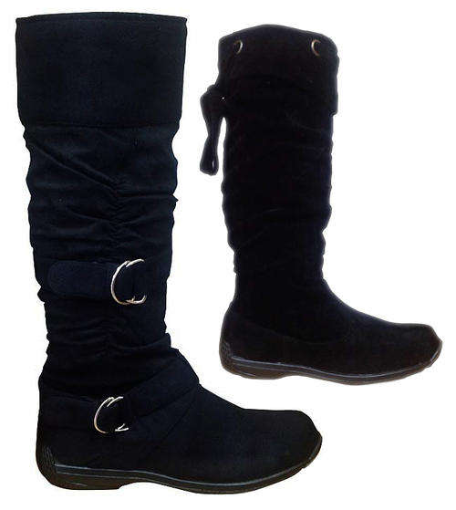 Ladies Suede Mid-Calf Boots | 2 Styles