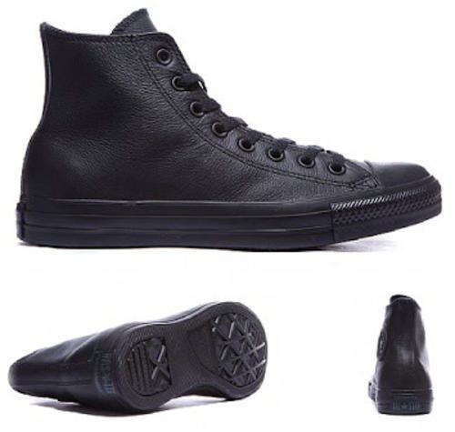 Mens Converse All Star Black Mono Leather