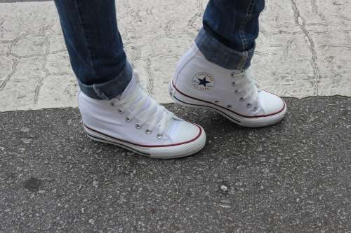 Ladies' Converse All Star Wedge Lux White Size 7 (SA 7)