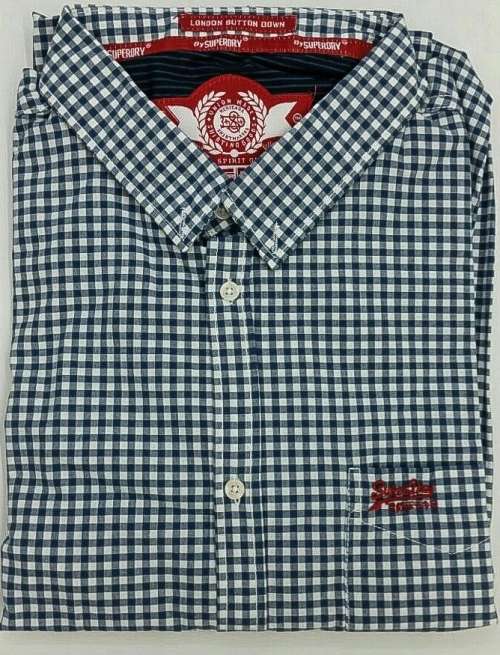 SUPERDRY ORIGNAL L/S COTTON SHIRT SIZE LARGE MARKET VALUE R1299.99