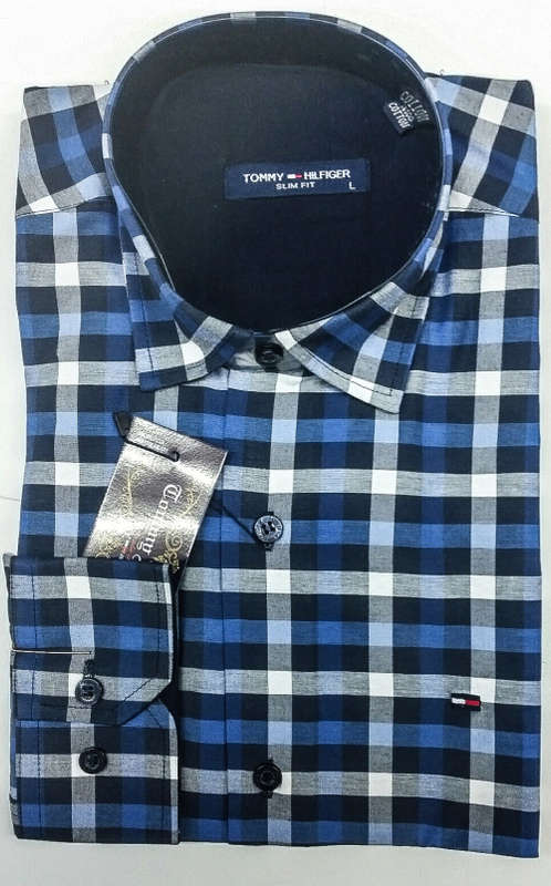 TOMMY HILFIGER ORIGNAL L/S SLIM FIT COTTON SHIRT SIZE LARGE !!!!!MARKET VALUE R999.99