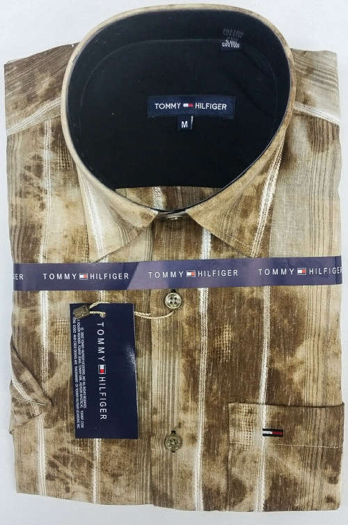TOMMY HILFIGER ORIGNAL S/S SLIM FIT COTTON SHIRT SIZE EXTRA LARGE!!!!!MARKET VALUE R999.99