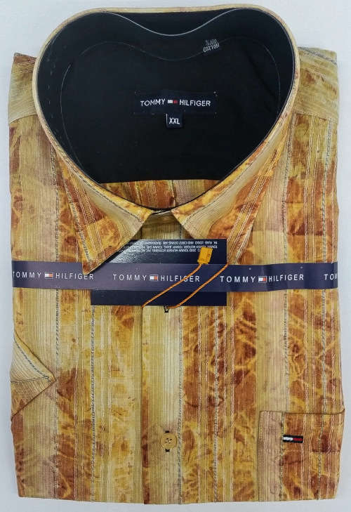 TOMMY HILFIGER ORIGNAL S/S SLIM FIT COTTON SHIRT SIZE EXTRA LARGE!!!!!MARKET VALUE R999.99