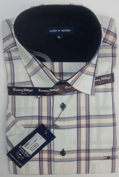 TOMMY HILFIGER ORIGNAL S/S SLIM FIT COTTON SHIRT SIZE 2XL !!!!!MARKET VALUE R999.99