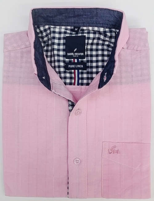 DANIEL HECHTER ORIGNAL 100% LINEN L/S SLIM FIT SHIRT SIZE EXTRA LARGE!!!!MARKET VALUE R999.99