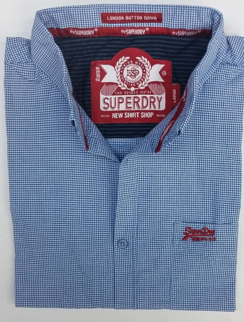 SUPERDRY ORIGNAL L/S COTTON SHIRT SLIM FIT SIZE LARGE!!!!!!! MARKET VALUE R1299.99