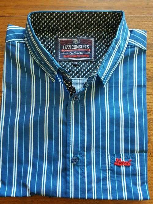 UZZI ORIGNAL L/S COTTON SLIM FIT SHIRT SIZE EXTRA LARGE!!!!! MARKET VALUE R999.99