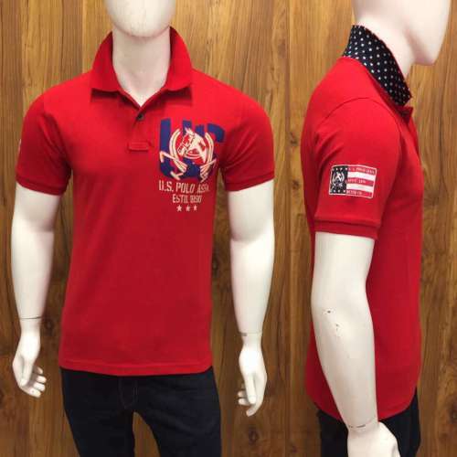 US POLO ASSN PIQUE GOLFER SLIM FIT SIZE MEDIUM !!!!!!!!!!