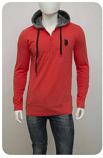 US POLO ASSN HOODED TOP SLIM FIT SIZE LARGE!!!!!!!!!! MARKET PRICE R999.99