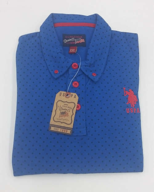 US POLO ASSN PIQUE GOLFER SLIM FIT SIZE LARGE !!!!!!!!!!