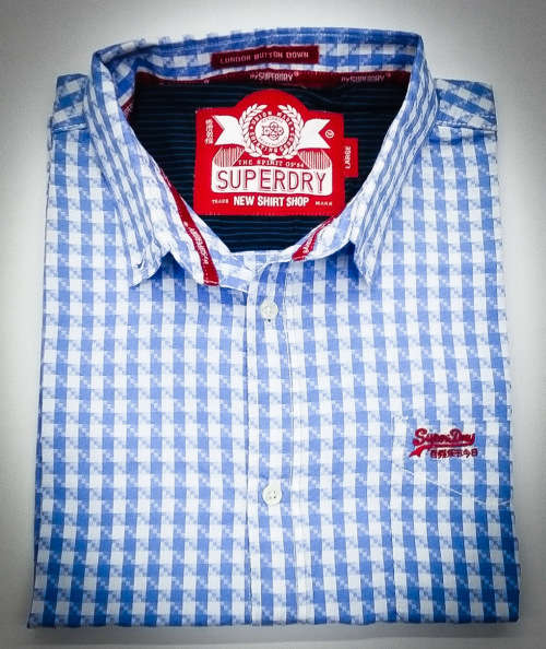 SUPERDRY ORIGNAL L/S COTTON SHIRT SLIM FIT SIZE EXTRA LARGE!!!!!! MARKET VALUE R1299.99