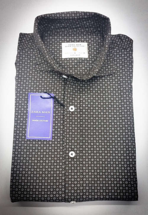 Z A R A  ORIGNAL L/S COTTON SHIRT SLIM FIT SIZE 2XL !!!!!! FACTORY OVER RUNS