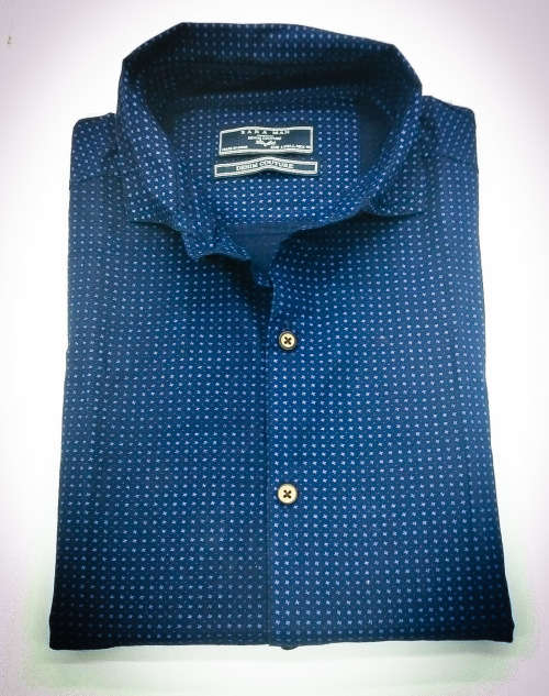 Z A R A  ORIGNAL L/S COTTON SHIRT SLIM FIT SIZE LARGE !!!!!! FACTORY OVER RUNS- SUPER SLIM