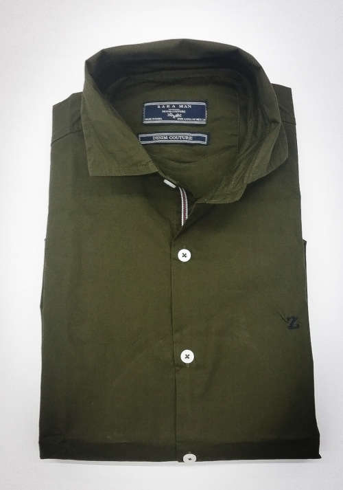 Z A R A  ORIGNAL L/S COTTON SHIRT SLIM FIT SIZE LARGE (42) !!!!!! FACTORY OVER RUNS