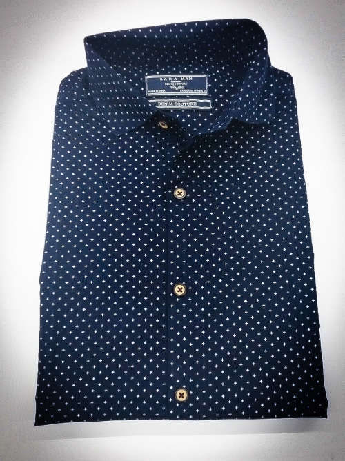 Z A R A  ORIGNAL L/S COTTON SHIRT SLIM FIT SIZE LARGE !!!!!! FACTORY OVER RUNS