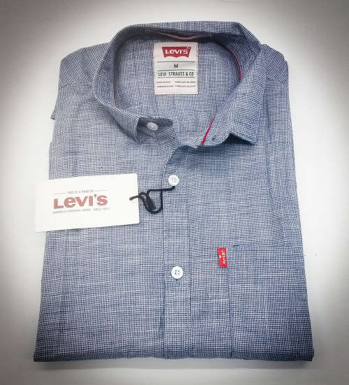 LEVI'S ORIGNAL L/S SLIM FIT SHIRT SIZE LARGE !!!!!!!!!! SMALL CUT