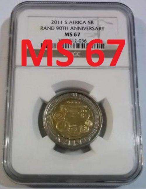 2011 SARB R5 Coins!!    MS67     MS67     MS67    High Grade!!!!!