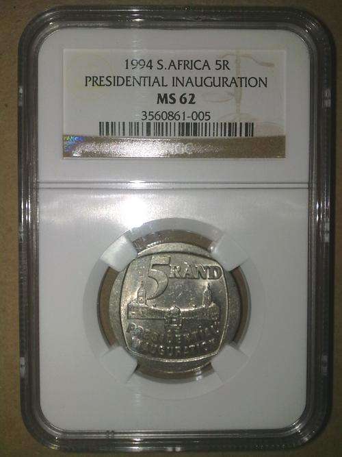 Building in FRONT              RARE!!              1994 R5 MS62 Presidential Inuaguration!!