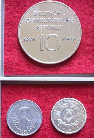 German Democratic Republic 10 Mark commemorative Coin 1974  25 Jahre DDR