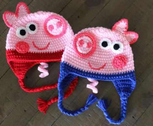 Pippa Pig Crochet Hat