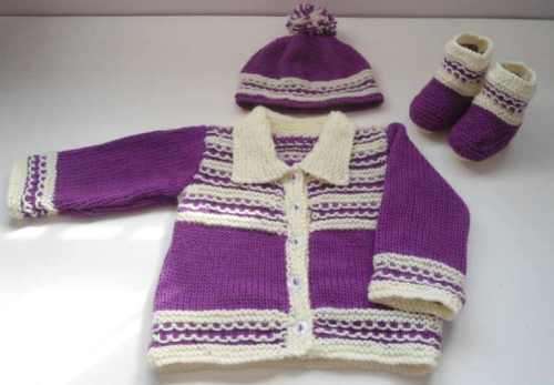 Baby set-Cardigan-hat and shoes.