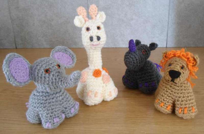 Amigurumi Safari animals