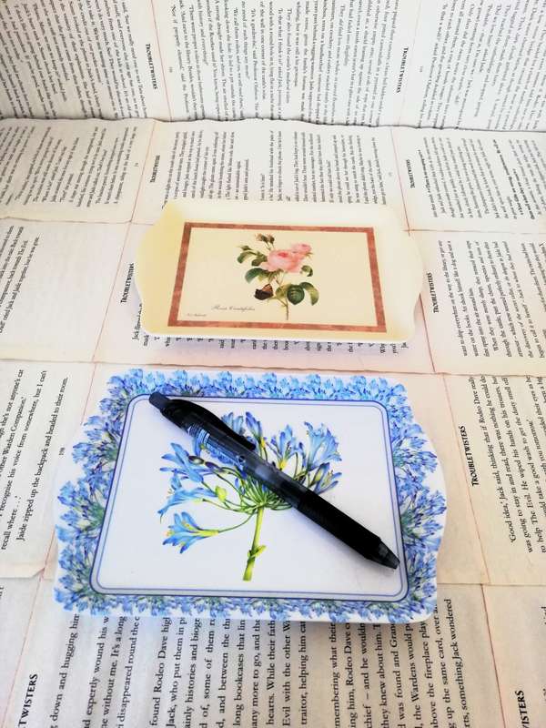 2 x Small Vintage Plastic Tray [Ashdene]