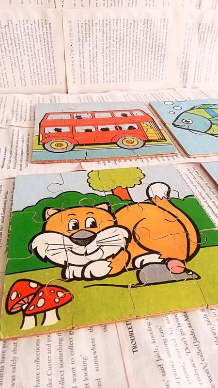 4 x Vintage Kids Puzzles