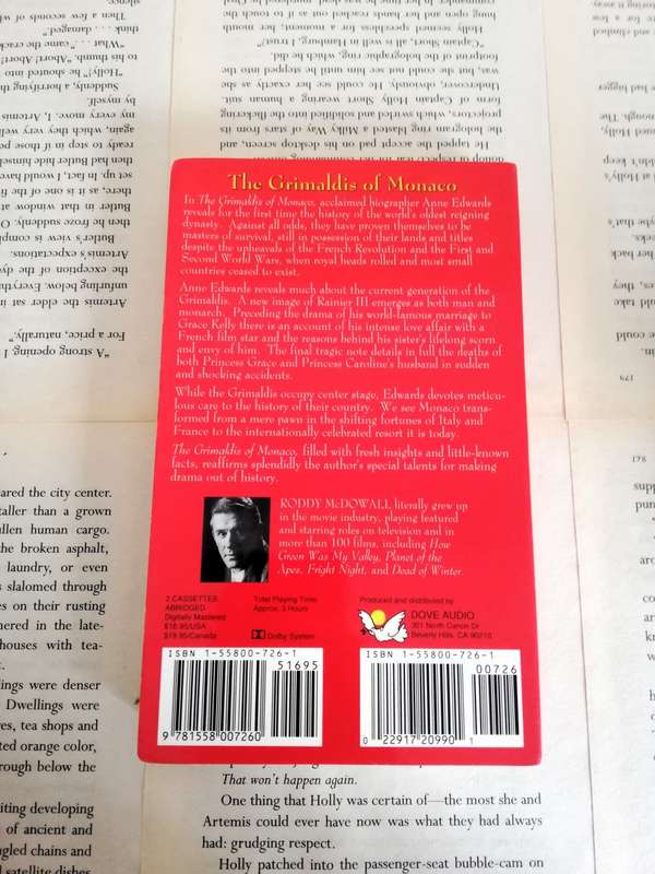 The Grimaldis of Monaco by Anne Edwards [Cassette]