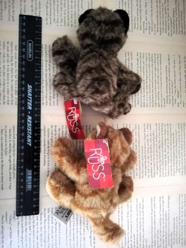 Vintage Russ Cat/Kitten Teddy - Whiskers x 2