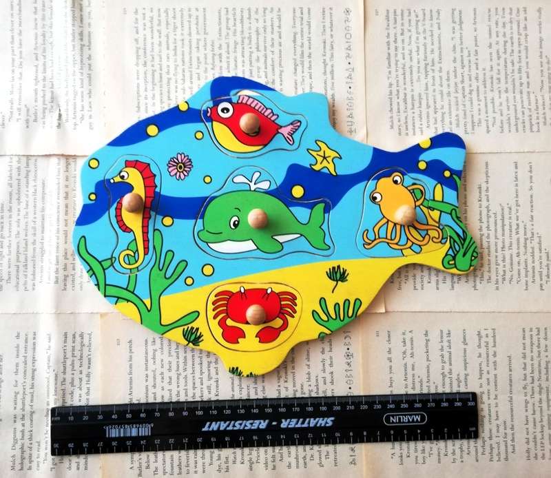 2 x Wooden Puzzles [Fish and Animals]