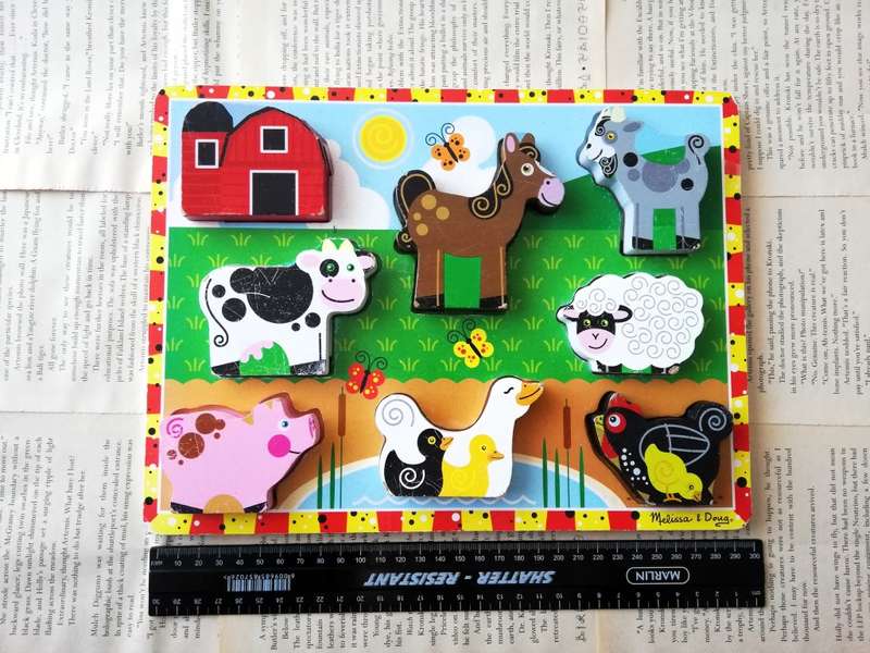 Melissa & Doug Farm Wooden Puzzle - 8 Piece