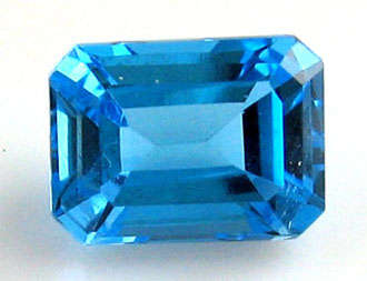 8.00 x 6.00 mm Octagonal cut Genuine  Blue Topaz 2.19 cts.