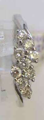 Superb 18 k Solid White Gold and Genuine Diamonds Ring.