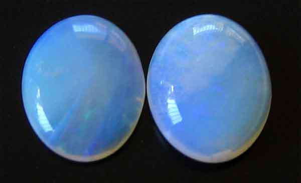 2 pieces of   9.00 x 7.00 mm Oval cut - Opals , T. W. 1.99 cts.